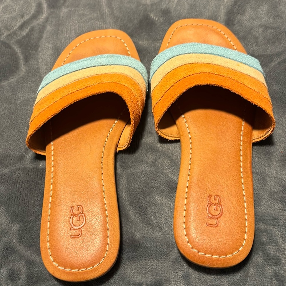 Like new Ugg rainbow slides